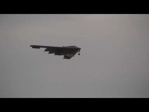 B-2 Stealth Bombers arriving at Nellis AFB