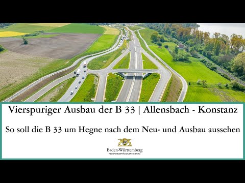 So soll die B 33 um Hegne nach dem Neu- und Ausbau aussehen