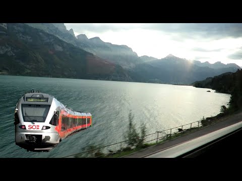 Zug Mitfahrt Ziegelbrücke - Sargans,  Murg-Unterterzen