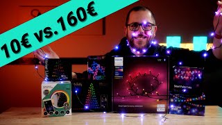 Smarte Weihnachtsbeleuchtung im Test - 10 Euro Lichterkette bis hin zur 160 Euro Luxusvariante!