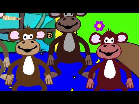 Fünf kleine Affen - Pet majhnih opic  - Zweisprachiges Kinderlied - Yleekids