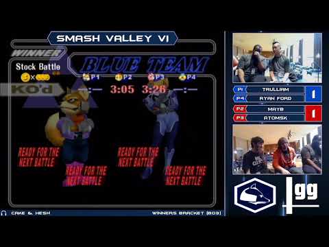 Smash Valley VI Melee Doubles - Trulliam + Ryan Ford (B) vs mayb + Atomsk (R) - Winners Quarters