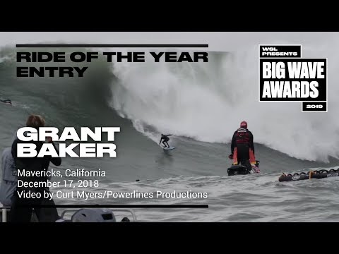 Grant Baker at Mavericks - 2019 Ride of the Year Entry - WSL Big Wave Award