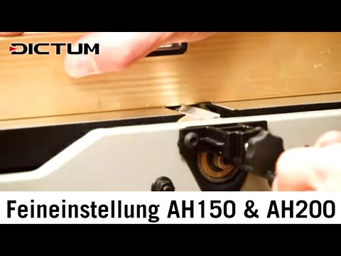 Feineinstellungen der Abrichthobelmaschinen Shinko AH150 und AH200