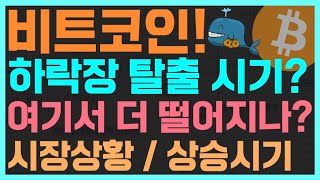 비트코인, 하락장 탈출시기는?? / 여기서 더 떨어질까? / 시장상황 / 상승시기