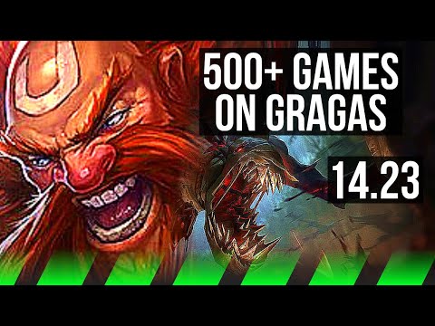 GRAGAS vs FIDDLESTICKS (JGL) | 500+ games | BR Grandmaster | 14.23