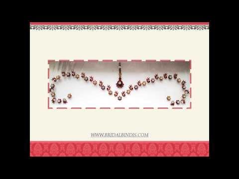 Beautiful Bridal Bindi Forehead Decoration Presentation.