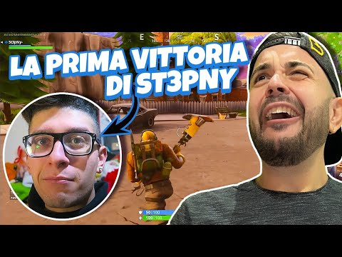 REACTION to ST3PNY's FIRST FORTNITE Victory