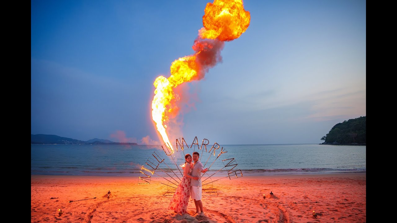 Best Surprise Proposal on the beach in Phuket, Thailand by Wedding Planner Bespoke Experiences
