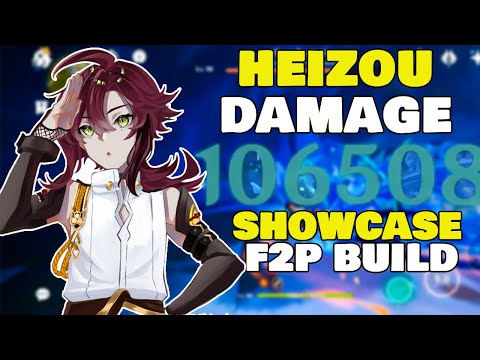 Heizou Showcase | Heizou Damage Gameplay | Heizou Build | Heizou Dps | Heizou Damage Showcase