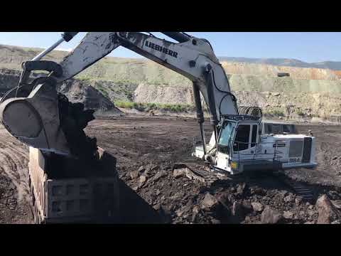 Liebherr 984 Excavator Loading Coal On Trucks - Sotiriadis Ate