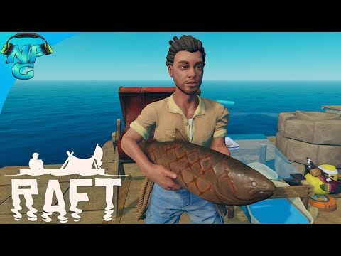 2 Men 1 Raft - Fish Guns and our OP Gathering System! E5 Raft Gameplay