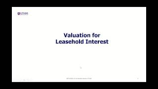 [#001] Valuation for Leasehold Interest