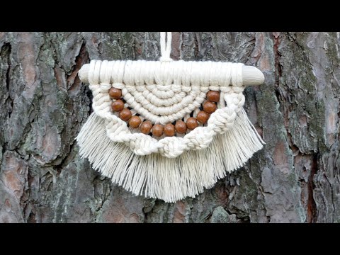 DIY Macrame Wall Hanging Leaves with Flower