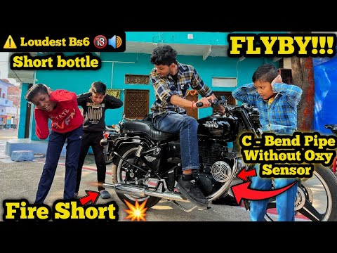 Bs6 मे Bs4 का C bend pipe + short bottle Silencer  | Bullet modification | Xes Bullet modified |