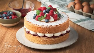 Victoria Sponge Cake Recipe  | Emojoie ASMR cooking