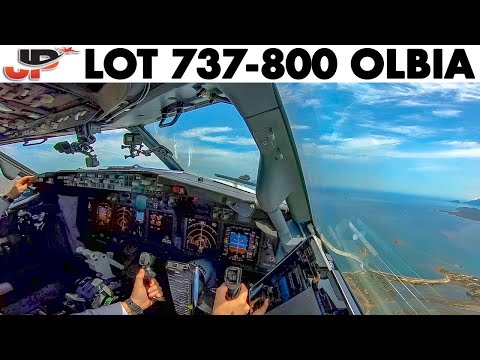 LOT Boeing 737-800 Landing & Takeoff at Olbia Sardinia🇮🇹