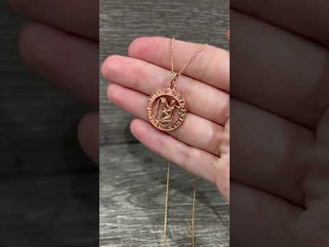 Подарок девушке кулон знак зодиака Водолей в оправе "12 знаков" медзолото 18К в бархатной коробочке - фото 2 - id-p2426645405