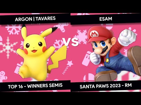 Santa Paws 2023 - Tavares (Pikachu) VS ESAM (Mario) - Reverse Mains - Top 16 Winners Semis