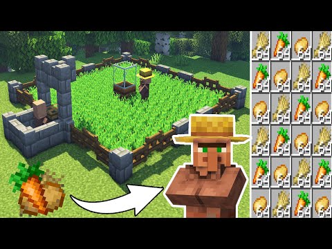 AUTOMATIC POTATO CARROT FARM!! How to Build an Automatic Crop Farm in Minecraft | Minecraft Systems