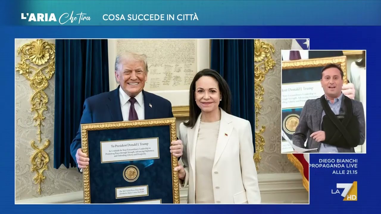 David Parenzo: "Trump ha ricevuto il Nobel per la Pace da María Machado, certo no è il suo..."