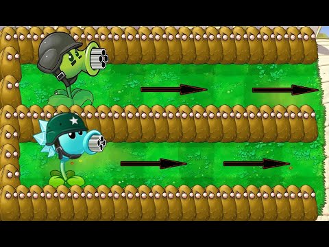 99 Gatling Snow Pea Tall Nut Vs Giga Gargantuar Vs Dr. Zomboss - Plants vs Zombies Hack