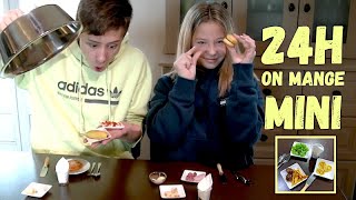 24h On ne mange que de la nourriture mini !!