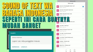 Sound Of Text Wa Bahasa Indonesia Begini Cara Buat Nya Jadi Nada Dering Whatsapp Mp4 3GP & Mp3