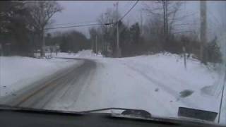 preview picture of video 'Driving in the Blizzard of 2010 - snow storm in New Hampshire'