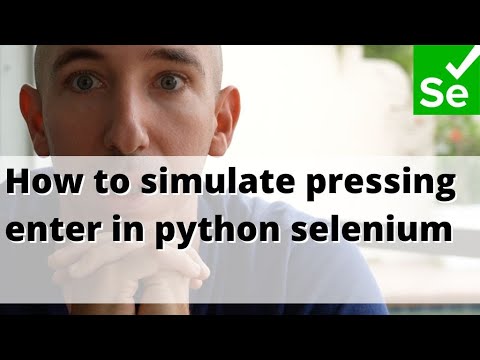 Selenium Python Hit Enter