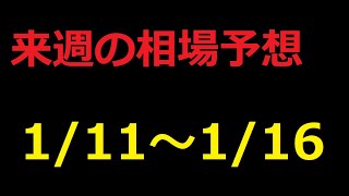 【FX】来週の1月11日～1月16日相場展望 （ドル円、ユーロドル、ユーロ円、ポンドドル、ポンド円)