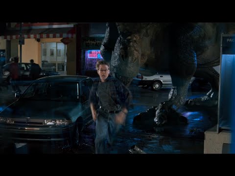 The Lost World: Jurassic Park (1997) - Buck T-Rex eats Unlucky Bastard/ David Koepp Cameo