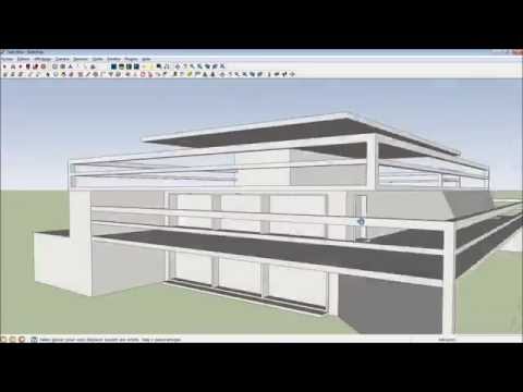google sketchup 8 tutorial modern house modeling hd + kerkythea render