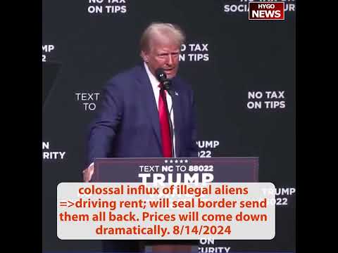 Trump: low taxes, low costs, open up large fed land for housing, credit $35 insulin