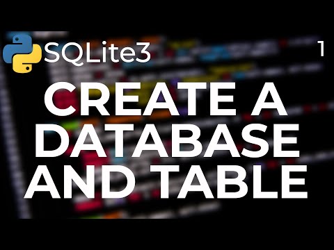 How To Create A Database And Table In Python With Sqlite3 Python Sqlite3 Series Part 1