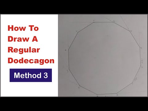 How to Draw a DODECAGON. Method 3 | Polygon with 12...