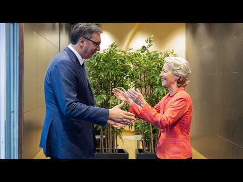 Video Thumbnail: Von der Leyen und Vucic diskutieren EU-Beitritt Serbiens