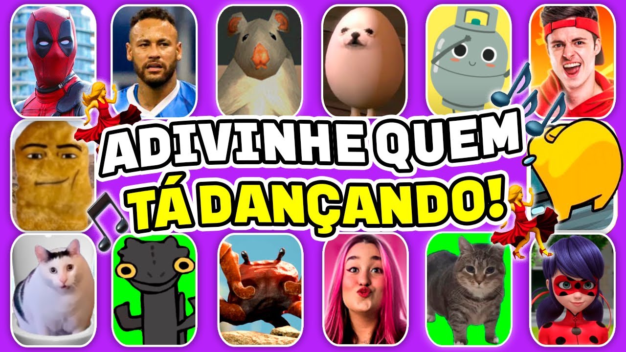 ADIVINHE QUEM TÁ DANÇANDO!💃🎵 Homem-Aranha, Deadpool, Ó u Gás, Emilly Vick, Enaldinho, Rato Milton