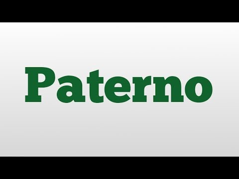 Paterno meaning and pronunciation