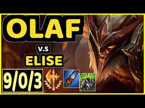 MEMENTO (OLAF) vs ELISE - 9/0/3 KDA JUNGLE GAMEPLAY - EUW Ranked GRANDMASTER