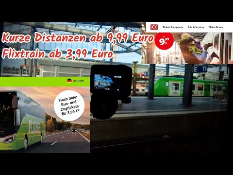 Schnäppchenangebote 🚉 Kurze Distanzen ab 9,99 Euro;Flixtrain ab 3,99 Euro!Sparpreis-Tickets 2025