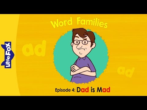 Word Family _ad | Word Families 4 | Dad Is Mad | Phonics | Little Fox | Animated Stories for Kids