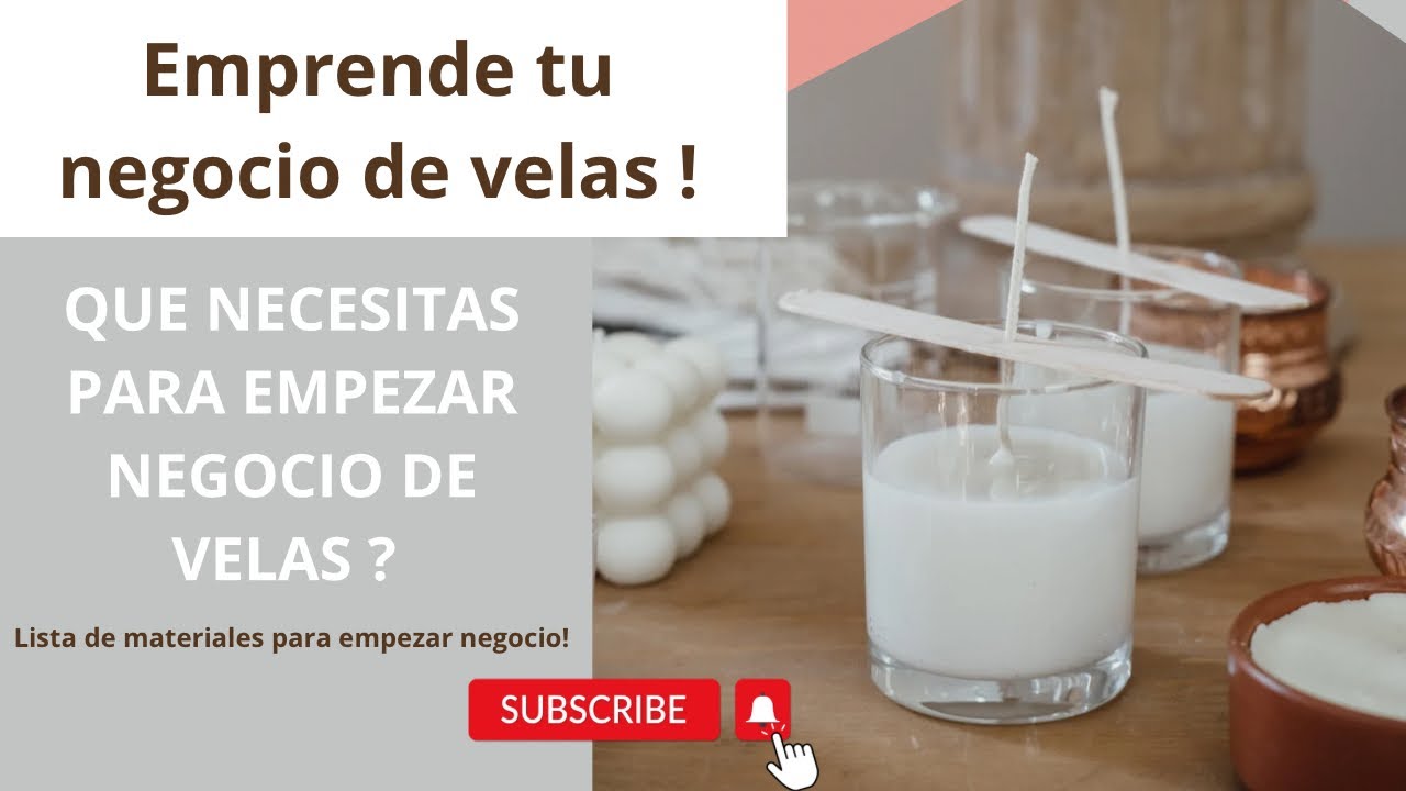 Que necesitas para empezar negocio de velas Materiales essenciales para negocio de velas | DIY