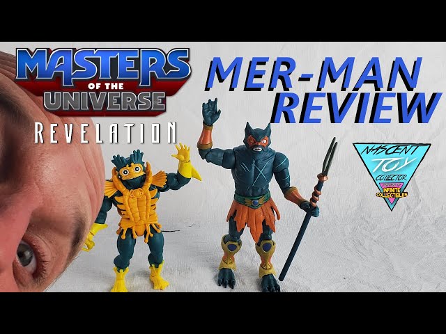 Vídeo relacionado con Masters of the Universe Revelation Mer-Man figura de acción, muñeco articulado de juguete (Mattel HDR43)