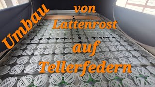 VW T6 California Umrüsten Lattenrost auf Tellerfedern im Oberstübchen #squergo