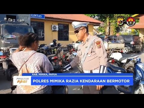 POLRES MIMIKA OPERASI ZEBRA CARTENZ RAZIA KENDARAAN