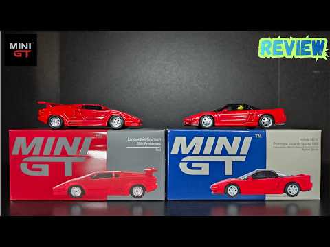 Feature Image thumbnail for the video blog Mini GT - Honda NSX Prototype Ayrton Senna & Lamborghini Countach 25th - REVIEW by  booster_diecast
