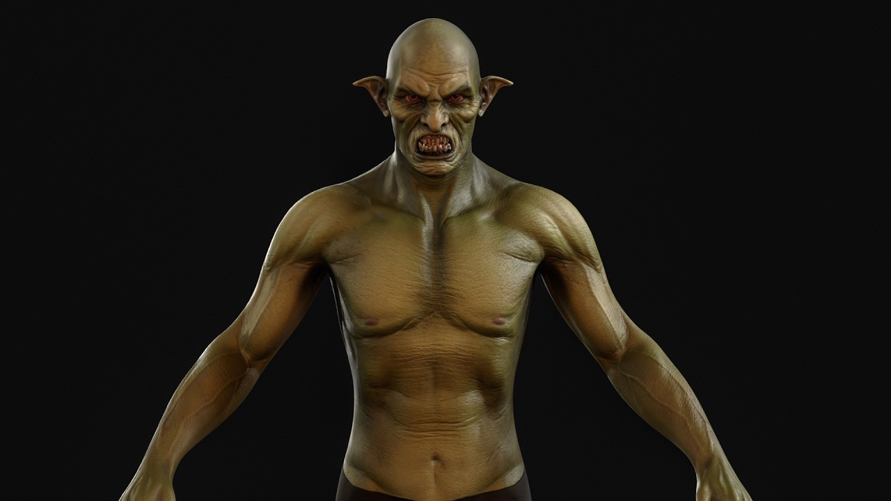Orc Base Mesh und UCens-Version 3D Modell