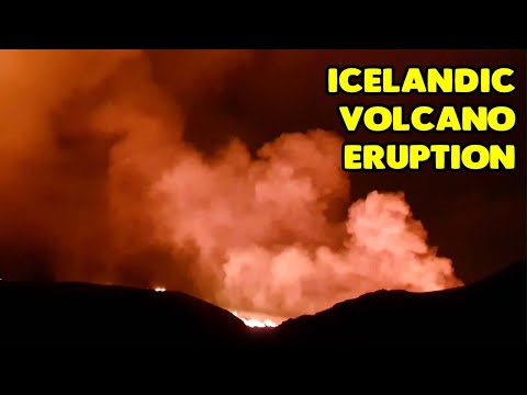 Plume Of Smoke Fills The Sky After Icelandic Volcano Eruption