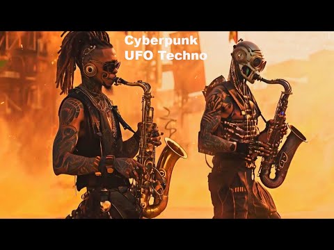 UFO Cyberpunk Techno👽🎧 House Music Trance#ai #cyberpunk #techno #music #fantastic #trance#technorock
